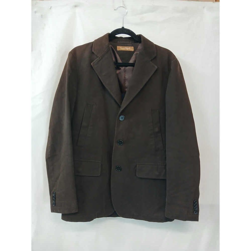 VTG Conbipel Brown Corduroy Blazer Jacket 36S Small Fine-Wale 3-Button Y2K